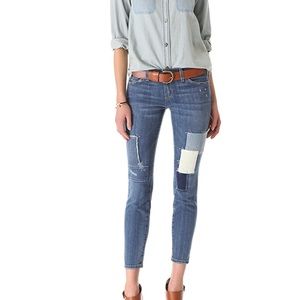 Current/Elliot Stiletto Patchwork Jeans